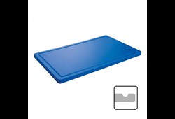 Schneideplatte 600/350 - blau mit Saftrille